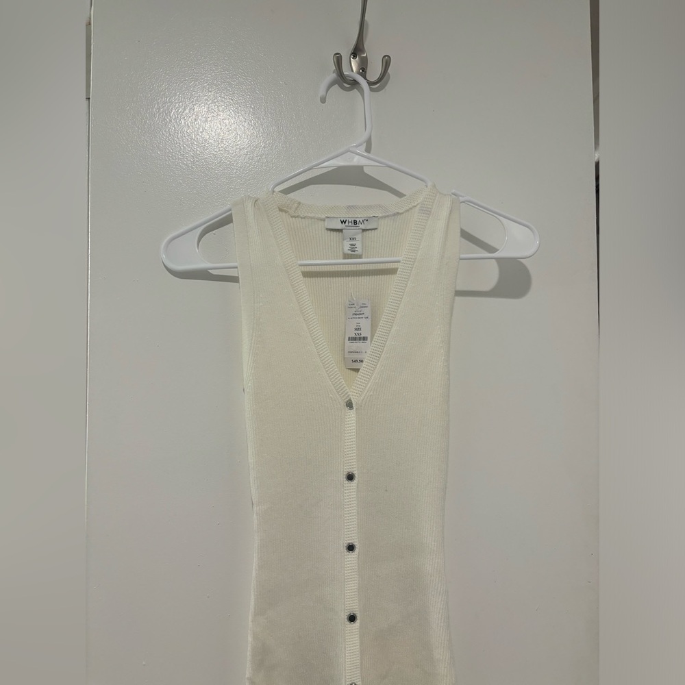 WHBM XXS white vest